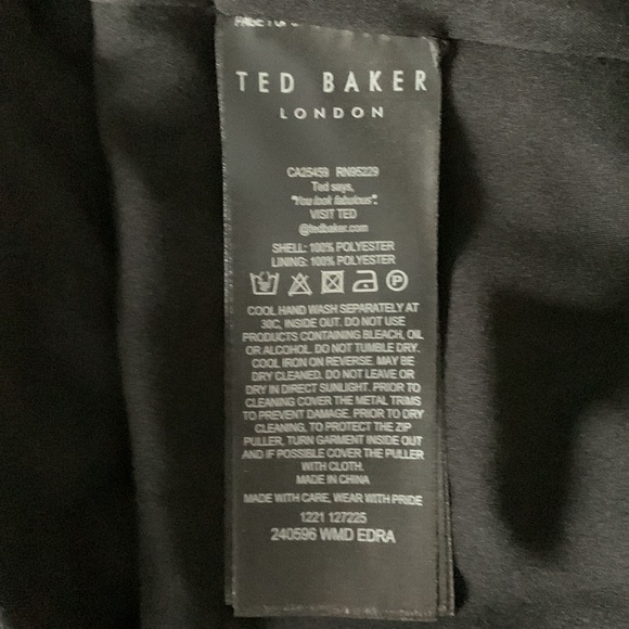 Ted Baker London sleeveless dress. Size 3. Black and blue. - Picture 6 of 7